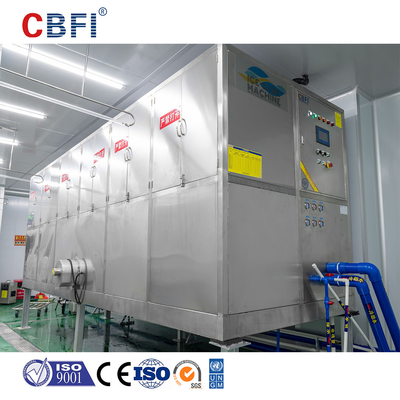 Compact Layout Fully Equipped Ice Cube Machine High Efficient 10 Tons / Day Edible Cube Ice Factory
