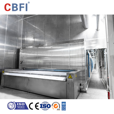 Iqf Quick Tunnel Freezer Cooling Equipment For Lotus Nuts Vegetables Dumplings Meatball Freeze