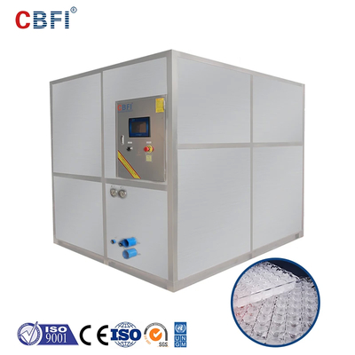 Water Cooling Square Cube Ice Making Machine 20 Ton / 24 Hours