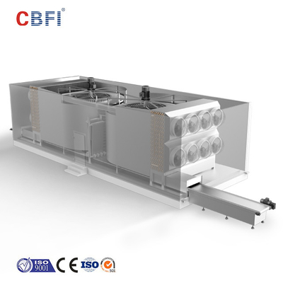 Frozen IQF Spiral Freezer Customized Steel Belt Stainless Power Freezer Equipment For Seafood Freezing