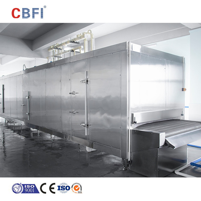 1000KG/H Quick Tunnel Freezer IQF Fresh Locking Flash Shock Freezing Equipment For Fish Pork Meat