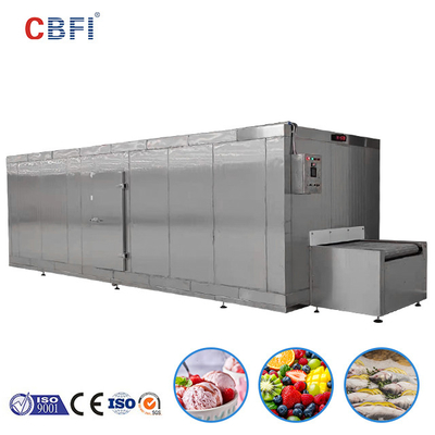 Automatic Electric Tunnel Fast Food IQF Blast Freezer Meat Fish Quick Freezing Machine