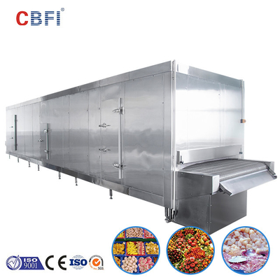 2000kg/h Quick Tunnel Freezer Machine Freezing Food Frozen Fruit Vegetables Seafood