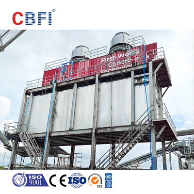 30 Tons Flake Ice Machine Stainless Steel Evaporator For Concrete Processing