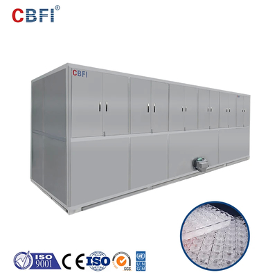 Low Noise Level Ice Cube Machine with Square Shape / Frascold Compressor