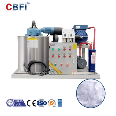 Automatic Water Cooling 12-45mm Industrial Flake Ice Machine With R404A Refrigerant