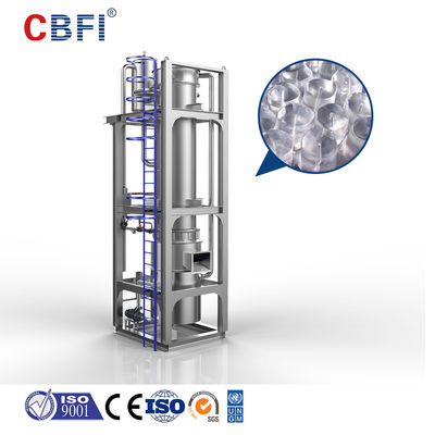 22mm 80 Tons Ammonia Tube Ice Machine In Food Preservation