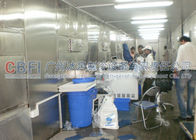 ISO Approval Large Ice Cube Machine With Stainless Steel Ice Bin / Dry Filter Coil