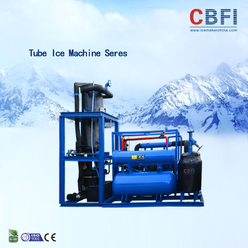 Easy Operation Edible Ice Tube Machine Germany  Engine / Water Cooling