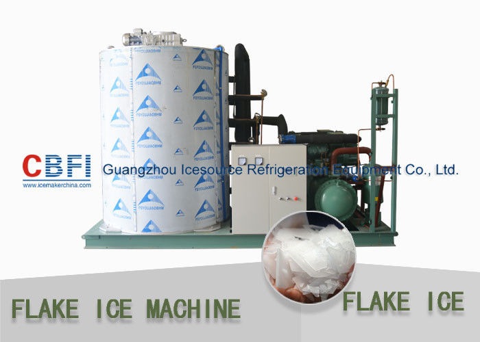 Fresh Water Flake Ice Making Machine With PLC Touch Screen Easy Operation