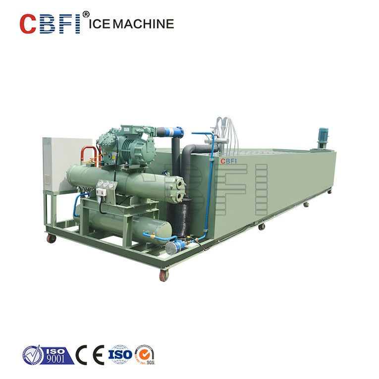 Block Ice Maker Machine with Semi Hermetic Compressor Low Pressure Meters