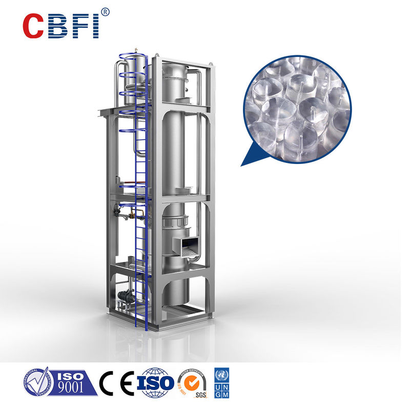 22mm 80 Tons Ammonia Tube Ice Machine In Food Preservation