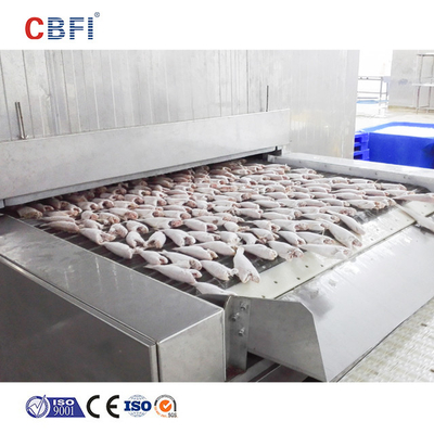 Industrial Frozen Meat Tunnel Air Blast Freezer IQF Quick Freezing Machine