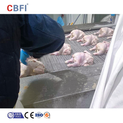 IQF Customizable Laminated Quick Spiral Freezer Frozen Meat Production Line