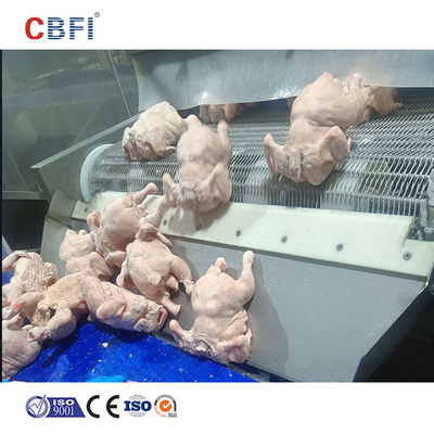 IQF Customizable Laminated Quick Spiral Freezer Frozen Meat Production Line