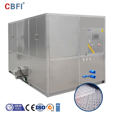 Low Noise Stainless Steel Ice Cube Machine With Bizter / Frascold Compressor