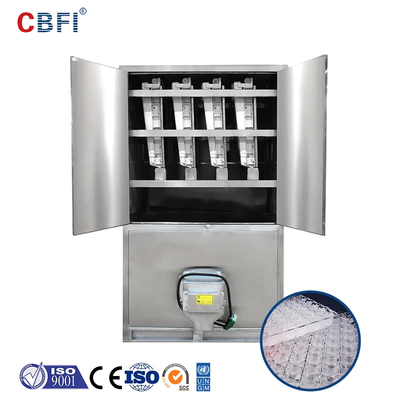 1-20 Ton Water / Air Cooled Ice Cube Machine With Low Noise Bizter / Frascold Compressor For Square Ice Production
