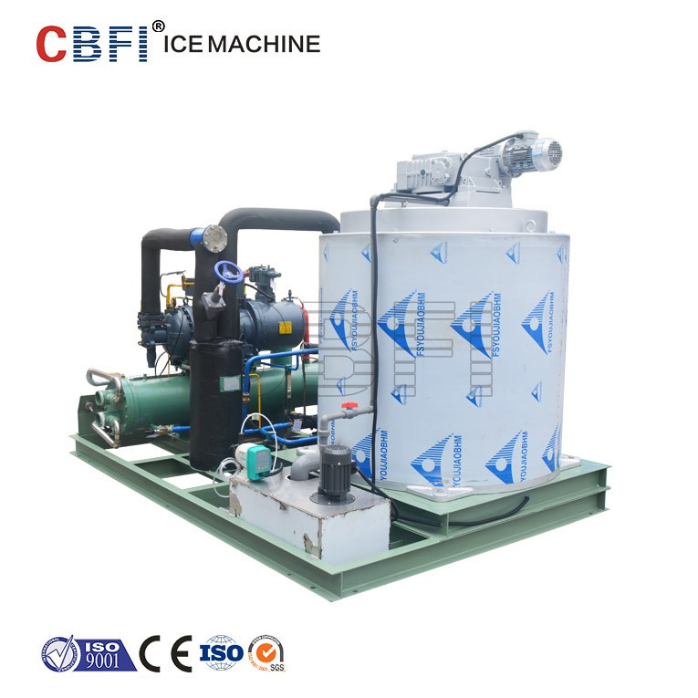 Compressor Ice Engine 25 Hp Semi Hermetic Compressor Flake Ice Machine -5℃ ice temp 5 ton / day